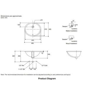 Karat อ่างล้างหน้าฝังใต้เคาน์เตอร์ รุ่น ทอริโน ทู K-23884X-WK