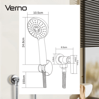 Verno ชุดฝักบัวพร้อมวาล์ว 3 ระบบ รุ่น LD-0935