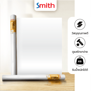 แผ่นไวท์บอร์ดติดผนัง รุ่น6134100108 ขนาด 45x100cm SMITH สีขาว