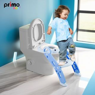 Primo Kids ฝารองนั่งเด็กแบบมีบันไดรูปเพนกวิน รุ่น 2DCY033     สีฟ้า