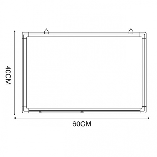 SMITH ชุดกระดานไวท์บอร์ดแม่เหล็กแขวนผนัง GX3710 ขนาด 40x60x3ซม. สีขาว