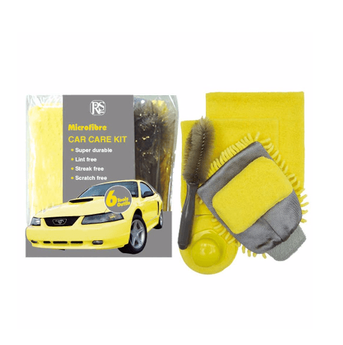 ผ้าเช็ดรถและฟองน้ำขัดเงา RS08-P022 สีเหลือง