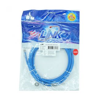 LINKสายแลน สายพ่วง CAT 6  RJ45  5 M.รุ่น US-5105LZ-4  สีฟ้า