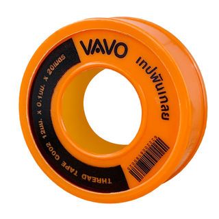 VAVO เทปพันเกลียว 12มมx0.1มมx20m รุ่น G_002 สีขาวดำ