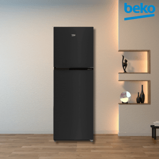 BEKO ตู้เย็น 2 ประตู  ขนาด  8.1 คิว รุ่น RDNT252I50HFK สีดำ