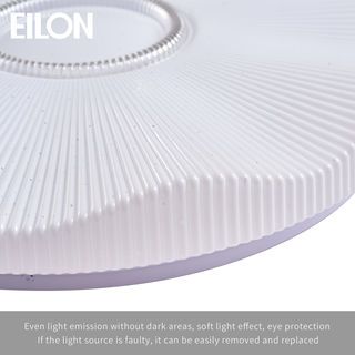 EILON โคมไฟเพดานอะครีลิคทรงแปดเหลี่ยม 48W ปรับได้3แสง รุ่น XDD2033/400 สีทอง