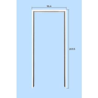 PROFESSIONAL DOOR วงกบประตูเหล็ก FR1RW (เปิดขวา) 80x200ซม. สีขาว