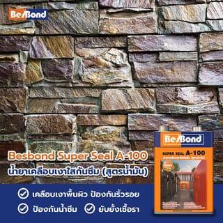 BESBOND น้ำยาเคลือบเงาใสกันซึม (สูตรน้ำมัน) A-100 ขนาด 1 กล.