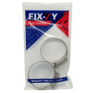 FIX-XY คลิปรัดแตนเลส  27-51mm(1.1/8”-2”) 2ชิ้น/แพ็ค