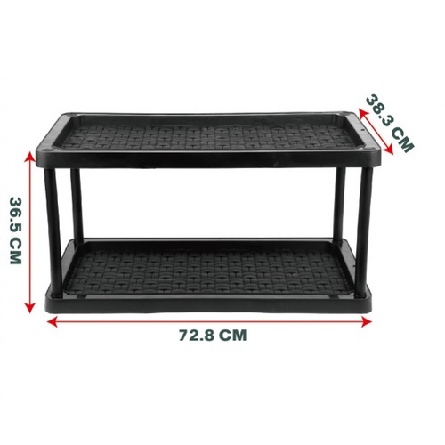 GOME ชั้นวางรองเท้า 2 ชั้น ขนาด 72.5x38x37 ซม. รุ่น TG59942R สีดำ