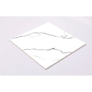 Marbella กระเบื้องพอร์ซเลน 60x60 ซม. รุ่น Carara-White TSJ68-X181  Glossy (4P) Random