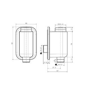 American Standard ก๊อกน้ำเย็นยืนอาบติดผนัง แบบกด รุ่น อีซี่โฟล A-2825-10WT