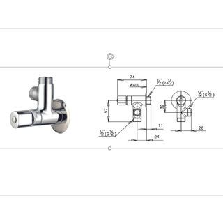 Cotto วาล์วเปิด-ปิดน้ำ รุ่น CT128(HM)  ขนาด