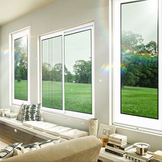 RAKANGTHONG หน้าต่างบานเลื่อนUPVC 4ช่อง 240x110 cm. สีขาว