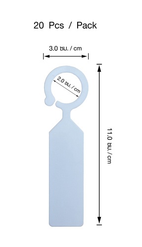Tree O  แท็กชื่อเกาะกิ่งไม้ ขนาด 11x2.4ซม. รุ่นPT8432 สีขาว