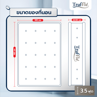 Truffle ที่นอนสปริง Bonnel 2.3 เสริมฟองน้ำ Classic Cotty ขนาด 3.5F