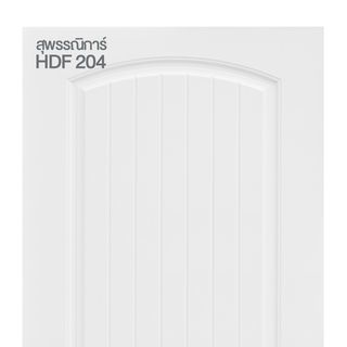 HOLZTUR ประตู HDF 2ลูกฟัก รุ่น 204 ขนาด 80x200 ซม. สีรองพื้นขาว (ไม่เจาะรูลูกบิด)