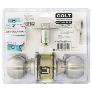 COLT ลูกบิดห้องทั่วไป จานเล็ก สเตนเลส-304 รุ่น 8327-302 SS สีสเตนเลส