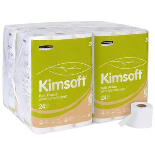 KIMSOFT กระดาษชำระม้วนเล็ก 2 ชั้น ขนาด 9.6 ซม.x17.6 ม. (24 ม้วน/แพ็ค)