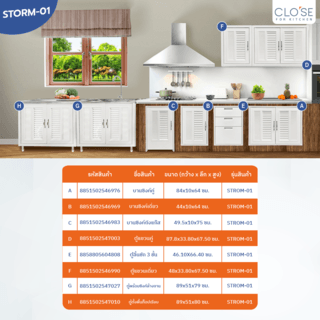 CLOSE ตู้ลิ้นชัก 3 ชั้น รุ่น STROM-01 ขนาด 46.10X66.40 ซม. สีขาว