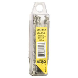 STANLEY ดอกสว่านเจาะเหล็ก 2mm. 10 ดอก/แพ็ค รุ่น STA50014B10