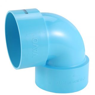 VAVO ข้องอ90 บาง 3 นิ้ว(80) สีฟ้า