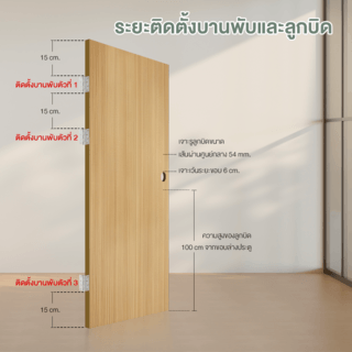 HOLZTUR ประตูปิดผิวพีวีซี บานทึบเรียบ PVC-F01-GC34  80x200ซม. สี Wenge