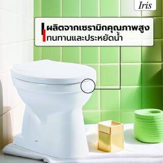 Iris สุขภัณฑ์นั่งราบแบบราดน้ำ รุ่น ไปเปอร์  IR-C29