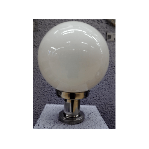 V.E.G โคมไฟหัวเสาฐานสแตนเลส  แก้วขาว 8 นิ้ว 1035A-W 