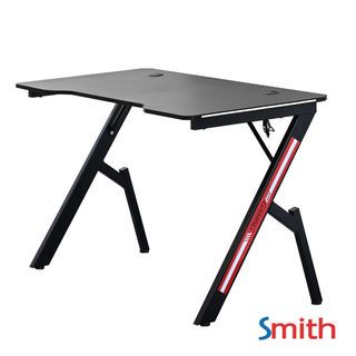 SMITH โต๊ะเกมมิ่ง LED  รุ่น MERCULAR-02 ขนาด 60x120x73 ซม. สีดำ