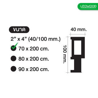 LEOWOOD วงกบประตู WPC LEO FRAME PREMIUM (ภายนอก) 70x200ซม. สีขาว