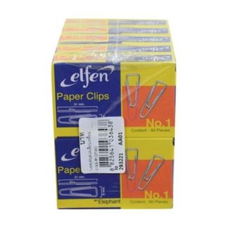 Elfen ลวดเสียบกระดาษ No.1 ขนาด 9x31มม. 10กล่อง/Pack