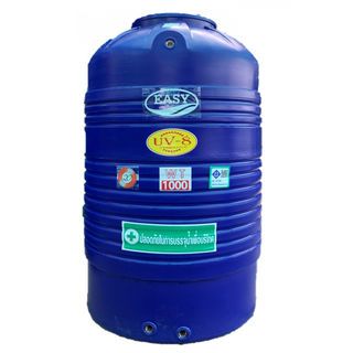 EASY ถังเก็บน้ำบนดินสีเรียบ ขนาด 1000L รุ่น WT-1000 สีน้ำเงิน