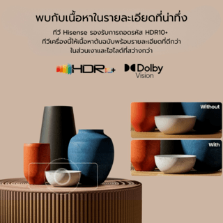 Hisense โทรทัศน์ Smart ทีวี 55 นิ้ว 4K 55A6100K สีดำ