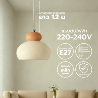 EILON โคมไฟแขวนเพดาน ขั้วE27 รุ่น CDD2023-813 สีขาว