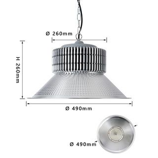 EILON ชุดโคมไฮเบย์ติดเพดาน 250W แสงเดย์ไลท์ รุ่น EGKD-QPJJ-250DL