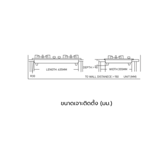 KOCH KITCHEN เตาแก๊สแบบฝังหน้ากระจก 2 หัวเตา NICASIO K-01 สีดำ