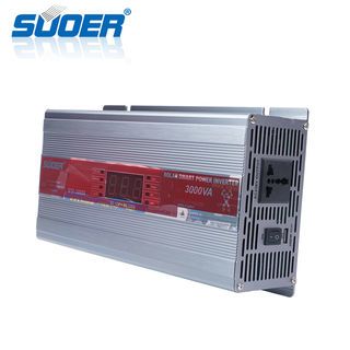 SUOER  เครื่องแปลงไฟ Modified wave Inverter 12V รุ่น STA-3000 W/A (มีหน้าจอ) สีน้ำตาล
