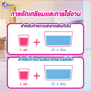 SPACLEAN น้ำยาถูพื้น กลิ่นโรแมนติกโรส แพ็ค 1+1  ขนาด 700 มล.