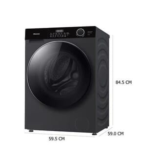 HISENSE เครื่องซักอบผ้าฝาหน้า ซัก10.5kg./อบ7kg รุ่น WD105M3 Premium Black