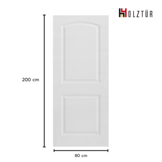 ประตู HDF บานทึบ 2ฟัก HDF-S03 80x200ซม. สีขาว HOLZTUR