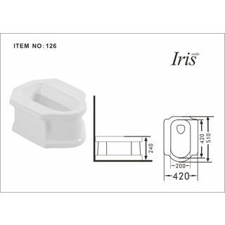 Iris นั่งยองฐานสูง รุ่น  มอร์แกน IR-126 สีขาว