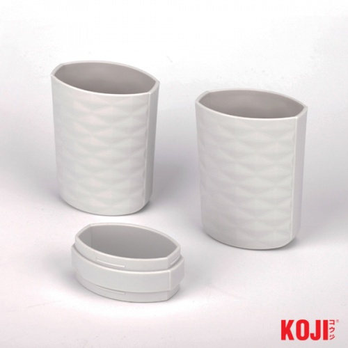 KOJI DIY กล่องใส่แปรงสีฟันพกพา รุ่น 2JLS049-GY ขนาด 4.6x7.2x20.5 cm. สีเทา