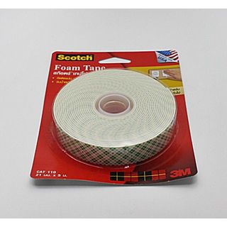 Scotch เทปโฟมกาวสองหน้า 21มม.x5ม. รุ่น CAT 110 สีขาว