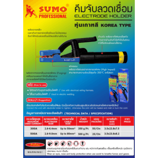 คีมจับลวดเชื่อมไฟฟ้า 500A หุ่นเกาหลี Super SUMO