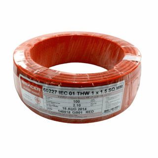 Racer สายไฟ THW 1x1.5 ตร.มม. 100 m. สีแดง