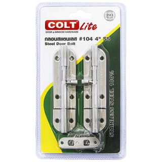 COLT LITE กลอนประตูสแตนเลส  รุ่น 104 ขนาด 4 นิ้ว สีสแตนเลส (แพ็ค 2)