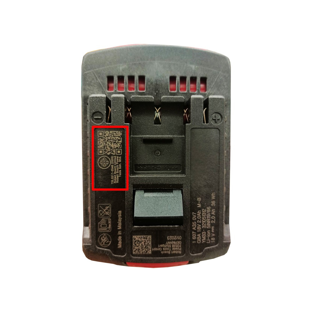 BOSCH แบตเตอรี่ GBA 18V 2.0Ah รุ่น M-B 1600A028TR