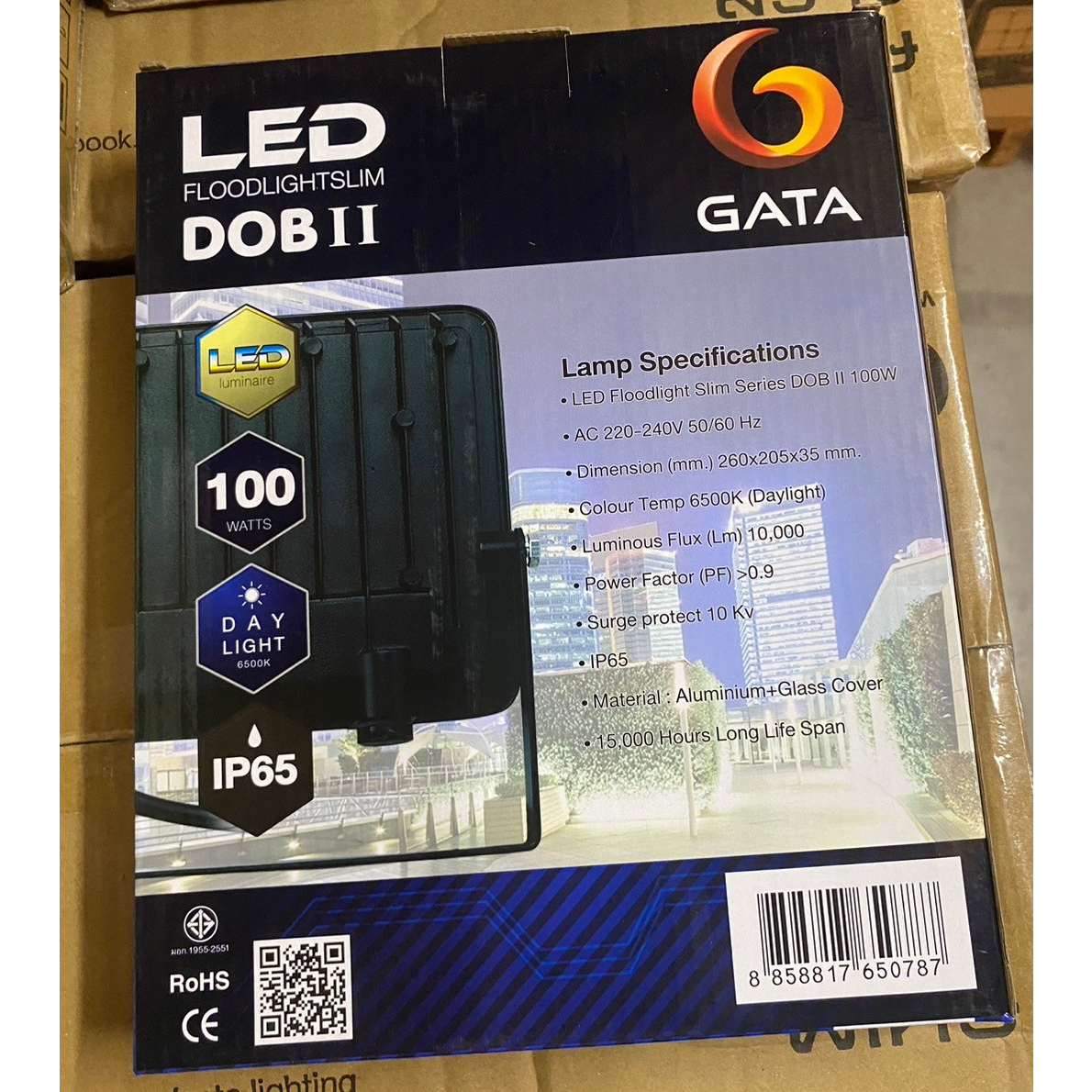 GATA โคมฟลัดไลท์ LED ทรง Slim 100W แสงเดย์ไลท์