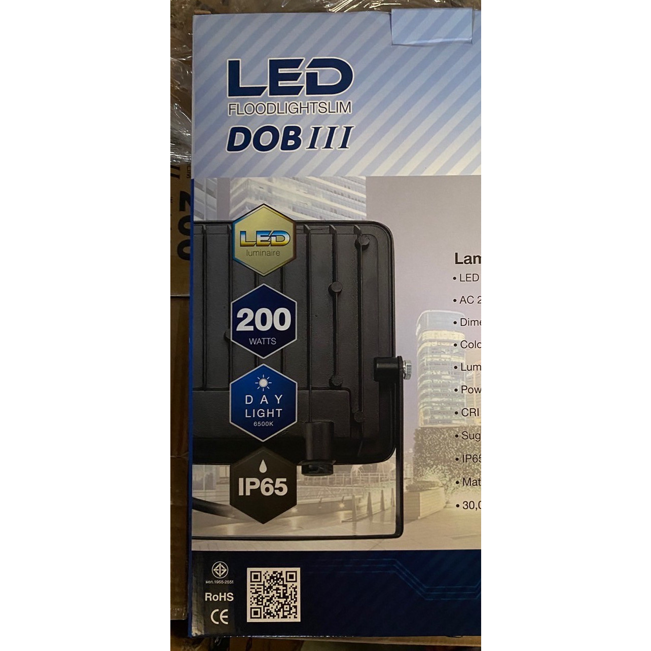 GATA โคมฟลัดไลท์ LED 200W เดย์ไลท์ สีดำ